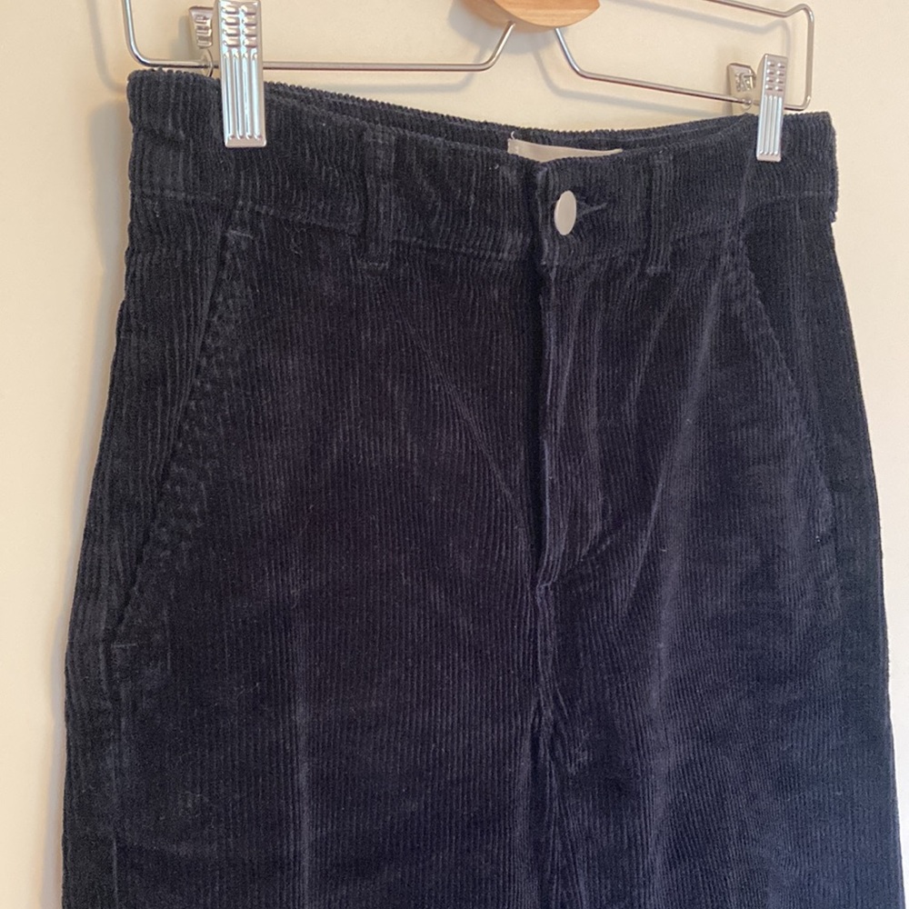 Worn once Everlane corduroy pants navy blue wide leg